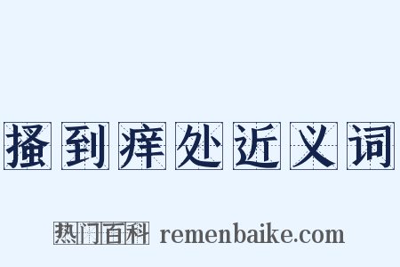 搔到痒处近义词是什么意思的图片